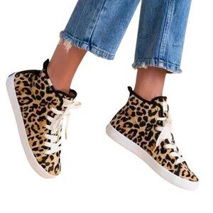 KEDS KATE SPADE Kickstart Hi Leopard Calf‎ Hair Sneaker Sz 6.5 NWOB